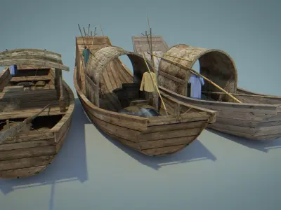 Chinese Boat Collection 3D model