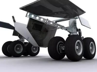 Boeing 747 Middle Landing Gears 3D model