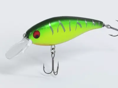 colorful fishing lure 3D model