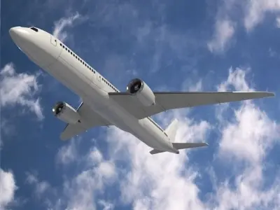 Boeing 787-9 jetliner lowpoly version Low-poly 3D model