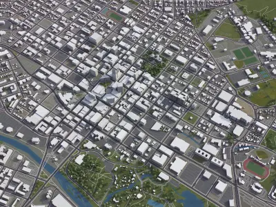 Boise Low-poly 3D model