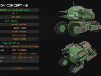 UGV Concept-2-Green 3D model