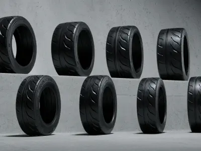 TOYO PROXES R888R Full Package Low-poly 3D model