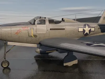 Bell P-63B Kingcobra 3D model
