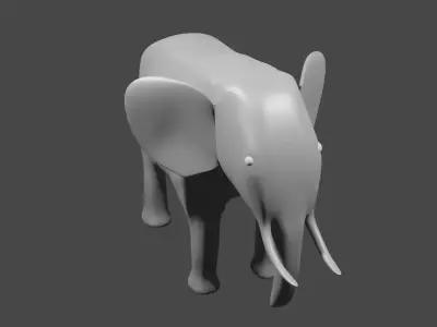 Elephant Low-poly 3d model 3D model