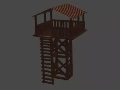 wacthe towar Free low-poly 3D model