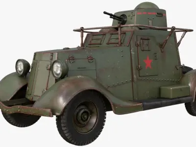 FAI M Armoured Car Mental Ray 3D model