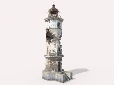 Destroyed  Lighthouse 3D model