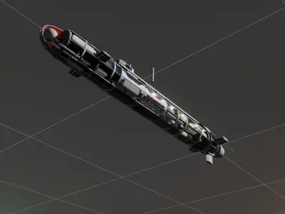 Submarine Cutaway Design 2023 3D model