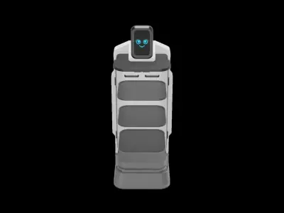AI Service Robot Low-poly 3D model
