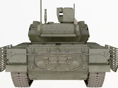 T-14 Armata Russian Tank Game Ready PBR 3D model Low-poly 3D model
