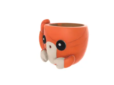 Cute Shrimp Mug Adorable Sea Creature Cup 3D print model
