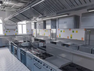 Commercial Kitchen 2 3D model