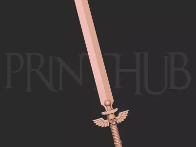 Space Marine Power Sword STL 3D Print Cosplay Prop STL file 3D print model