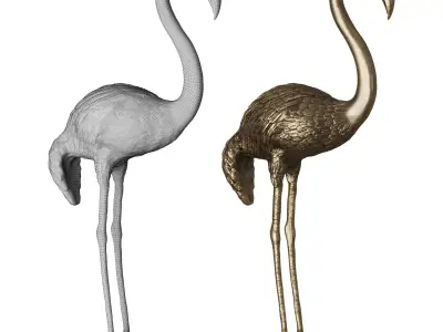 Bronze Heron Samargue by Marie Martin Low-poly 3D model