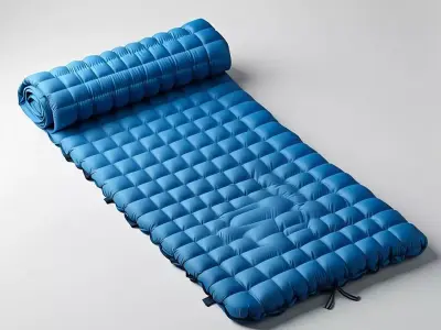 Realistic Inflatable Camping Mattress Low-poly 3D model