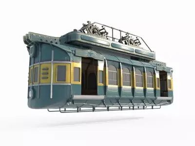 Magical style suspended train 3D model