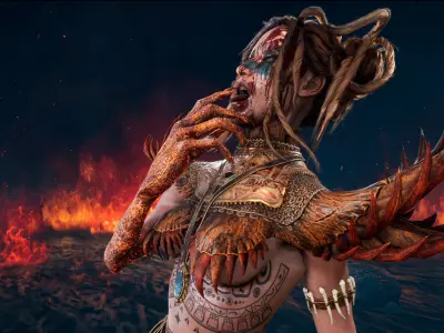 Maya Priestess Low-poly 3D model