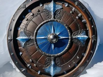 Fantasy Viking Warrior Shield 3D model