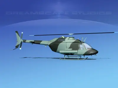 Bell OH-58B Covert 1 3D model