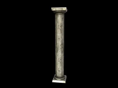 Pillar - Column - PBR - Dirty Textured Low-poly 3D model