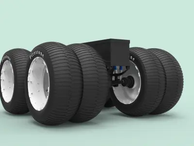 Chassis for Largest Monster Truck 3D model