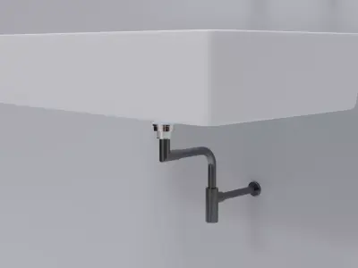 Vessel Sink with Modern Armature Free low-poly 3D model