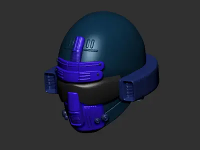 helmet high poly sculpt 3d printable  3D model 181