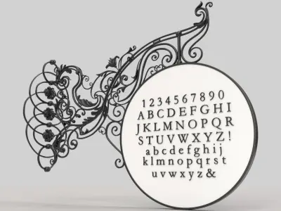 Signboard X1 3D model