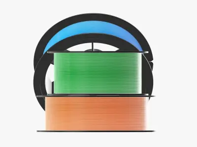 Fishing line on spool 3D model