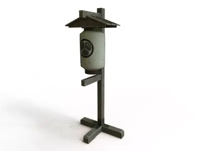 japanese lantern Low-poly 3D model