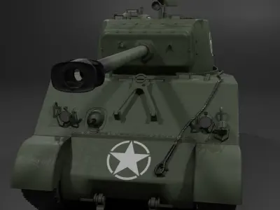 M4A2 76 W Sherman Medium Tank Free 3D model