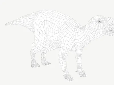 Muttaburrasaurus dinosaur Low-poly 3D model