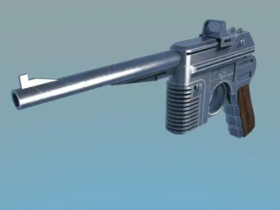 Blaster DL-50 Type 1 Free low-poly 3D model