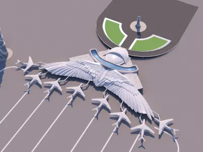 0195 - Airport Building 3D model