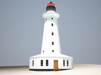 The North Reef Lighthouse Low poly 3D model