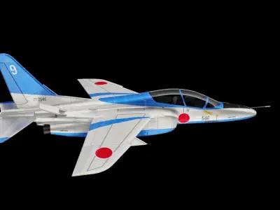 Kawasaki T-4 Low-poly 3D model