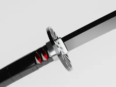 Kamado Tanjiro Nichirin Blade from Kimetsu No Yaiba 3D model