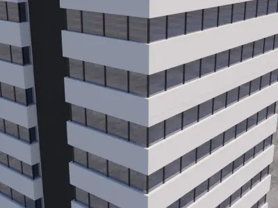 Modern Building Exterior Skyscraper 5 3D model