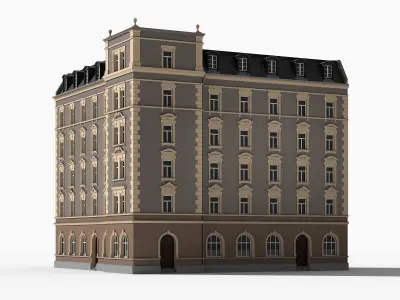 European residence 5 Low-poly 3D model