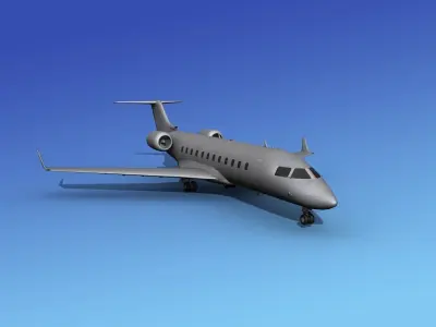 Canadair CRJ100 Bare Metal 3D model