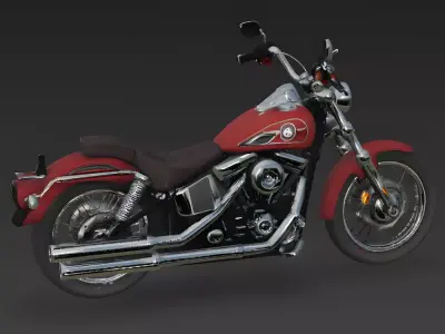 Realistic Classic Cruiser Motorcycle 3d model Low-poly 3D model