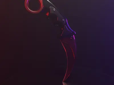 Karambit sci-fi katana 3D model