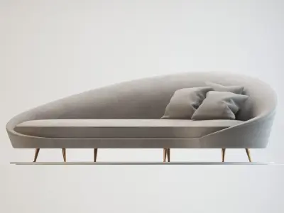 Ico Parisi - Curved Sofa 3D model