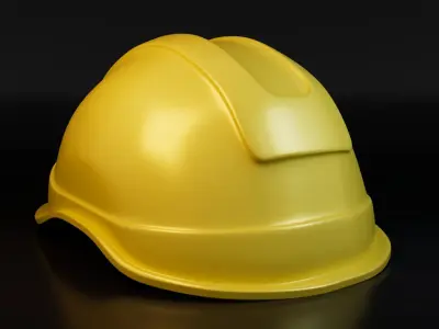 Construction Helmet Free low-poly 3D model