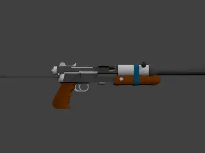 Metro 2033 Gun Low-poly 3D model