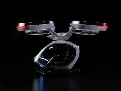 Passenger quadcopter concept 3D model