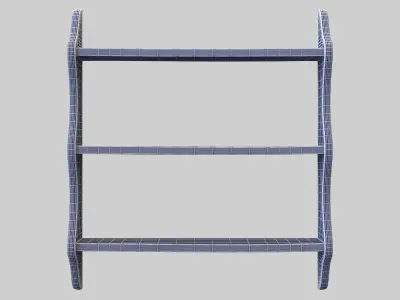 Triple Wavy Shelf 3D model