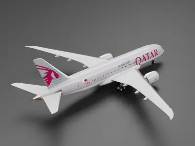 Boeing 787-8 Qatar Livery 3D model