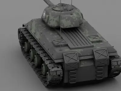 Military vehicle rigged 3D model